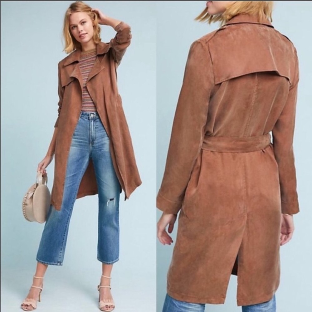 Anthropologie x Moth Carrie belted trench coat